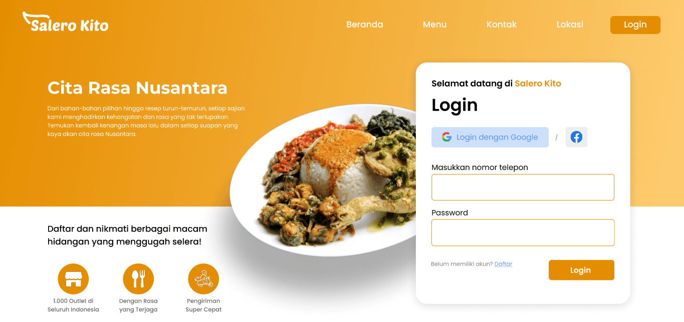 Salero Kito Restaurant Website